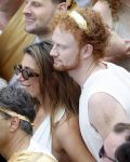 Amsterdam 1 augustus 2026
Malou Petter met haar vriend Sil v d  Wees tijdens de Gay Pride op de AVRO TROS Boot