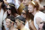 Amsterdam 1 augustus 2026
Malou Petter met haar vriend Sil v d  Wees tijdens de Gay Pride op de AVRO TROS Boot
