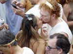 Amsterdam 1 augustus 2026
Malou Petter met haar vriend Sil v d  Wees tijdens de Gay Pride op de AVRO TROS Boot
