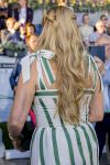 Aken 11 augustus 2026
Prinses Amalia op bezoek bij het wereldkampioenschap Paarden in Aken .  Haar liteken op haar arm van haar val vorig jaar 