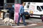 Amsterdam 26 augustus 2026
Robert ten Brink wandelend met zijn hond in Amsterdam zuid