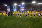 Eindhoven, 3 April 2007 1/4 Finale Champions League wedstrijd PSV-FC Liverpool, eindstand 0-3 Seizoen 2006/2007
Pepa Reina, Steve Finnan, Daniel Agger, John Arne Riise, Steven Gerrard, Fabio Aurelio, Xabi Alonso, Peter Crouch, Dirk Kuyt, Javier Mascherano en Jamie Carragher en PSV Gomes, Jan Kromkamp, Timmy Simons, Mika Vayrynen, Phillip Cocu, Edison Mendez, Manuel Da Costa, Jason Culina, Jefferson Farfan, Carlos Salcido en Diego Tardelli voor aanvang van de wedstrijd