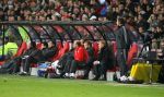 Eindhoven, 3 April 2007 1/4 Finale Champions League wedstrijd PSV-FC Liverpool, eindstand 0-3 Seizoen 2006/2007
Ronald Koeman een beetje verslagen na de nederlaag van 0-3