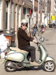 Amsterdam 29 maart 2011
Huub Stapel op zijn vespa scooter.
Peter Smulders bv