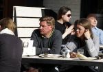 Amsterdam 22 maart 2011
Knut Jacobsen de ex man van Mariska v Kolck met zijn nieuwe vriendin op terras.
Peter Smulders bv
