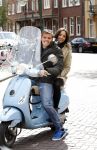 Amsterdam 14 april 2012
Jaap Reesema met vriendin op terras en op vespa scooter.
Peter Smulders bv