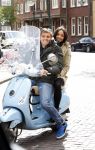 Amsterdam 14 april 2012
Jaap Reesema met vriendin op terras en op vespa scooter.
Peter Smulders bv