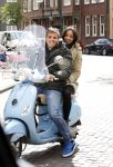 Amsterdam 14 april 2012
Jaap Reesema met vriendin op terras en op vespa scooter.
Peter Smulders bv