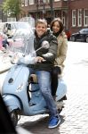 Amsterdam 14 april 2012
Jaap Reesema met vriendin op terras en op vespa scooter.
Peter Smulders bv