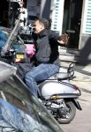 Amsterdam 11 april 2012
Ruud Gullit op zijn vespa scooter op de cornelis schuytstraat.
Peter Smulders bv
