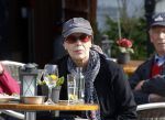 Amsterdam 27 maart 2012
Sylvia Kristel geniet op een terras van het zonnetje.
Peter Smulders bv