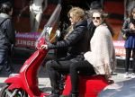 Amsterdam 13 april 2013
Anita Schuts met dochter op de vespa scooter.
Peter Smulders bv