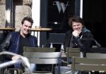Amsterdam 3 april 2013
Jeroen v d Boom en Beau v Erven Dorens op terras.
Peter Smulders bv