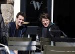 Amsterdam 3 april 2013
Jeroen v d Boom en Beau v Erven Dorens op terras.
Peter Smulders bv