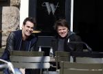 Amsterdam 3 april 2013
Jeroen v d Boom en Beau v Erven Dorens op terras.
Peter Smulders bv