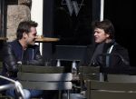 Amsterdam 3 april 2013
Jeroen v d Boom en Beau v Erven Dorens op terras.
Peter Smulders bv