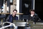 Amsterdam 3 april 2013
Jeroen v d Boom en Beau v Erven Dorens op terras.
Peter Smulders bv