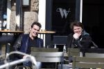Amsterdam 3 april 2013
Jeroen v d Boom en Beau v Erven Dorens op terras.
Peter Smulders bv