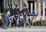 Amsterdam 15 april 2013
Joelle Gullit met vriendje op terras bij joffers en op vespa scooter.
Peter Smulders bv