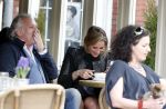 Amsterdam 17 april 2013
Lieke v Lexmond   met haar manager Frank Wisse op terras bij Joffers
Peter Smulders bv