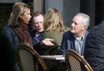 Amsterdam 15 april 2013
Tom Okker met een dame op terras.
Peter Smulders bv
