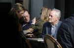 Amsterdam 15 april 2013
Tom Okker met een dame op terras.
Peter Smulders bv