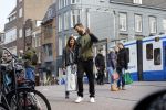 Amsterdam 16 maart 2015
Arie Boomsma met zijn nieuwe vriendin Romy Houwer in Amsterdam en bij zijn huis/appartement