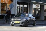 Amsterdam 11 maart 2015    
Caroline Tensen in haar mini cooper cabrio.