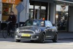 Amsterdam 11 maart 2015    
Caroline Tensen in haar mini cooper cabrio.