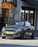 Amsterdam 11 maart 2015    
Carolien Tensen in haar mini cooper cabrio.