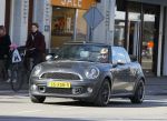 Amsterdam 11 maart 2015    
Caroline Tensen in haar mini cooper cabrio.