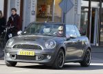 Amsterdam 11 maart 2015    
Caroline Tensen in haar mini cooper cabrio.
