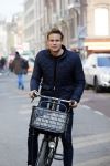 Amsterdam 17 maart 2015   
Dirk Taat op de fiets in amsterdam zuid