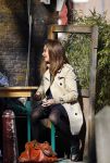 Amsterdam 12 maart 2015
Jeroen v Koningsbrugge en Georgina Verbaan op terras en op straat in Amsterdam.