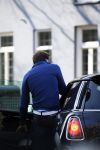 Amsterdam 17 maart 2015   
Giedo v d Garde in Amsterdam zuid in zijn mini cooper