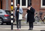 Amsterdam 9 maart 2015 
Howard Komproe met zijn vriendin in Amsterdam zuid
