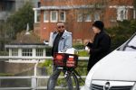 Amsterdam 9 maart 2015 
Howard Komproe met zijn vriendin in Amsterdam zuid