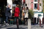 Amsterdam 12 maart 2015
Jeroen v Koningsbrugge en Georgina Verbaan op terras en op straat in Amsterdam.
