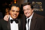 Amsterdam 30 maart 2015
Premiere Bloed zweet en tranen (film over het leven van Andre Hazes) in Tuschinski.
Johnny Kraaijkamp met zoon