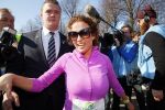 Den Haag 8 maart 2015Katja Schuurman loopt de city pier city loop CPC van 10 km voor haar tv programma. Marco Koers vergezelt haar.