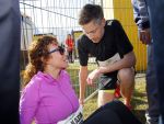 Den Haag 8 maart 2015Katja Schuurman loopt de city pier city loop CPC van 10 km voor haar tv programma. Marco Koers vergezelt haar.