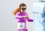 Den Haag 8 maart 2015Katja Schuurman loopt de city pier city loop CPC van 10 km voor haar tv programma. Marco Koers vergezelt haar.