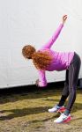 Den Haag 8 maart 2015Katja Schuurman loopt de city pier city loop CPC van 10 km voor haar tv programma. Marco Koers vergezelt haar.