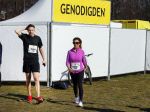 Den Haag 8 maart 2015Katja Schuurman loopt de city pier city loop CPC van 10 km voor haar tv programma. Marco Koers vergezelt haar.