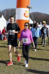 Den Haag 8 maart 2015Katja Schuurman loopt de city pier city loop CPC van 10 km voor haar tv programma. Marco Koers vergezelt haar.
