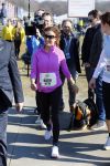 Den Haag 8 maart 2015Katja Schuurman loopt de city pier city loop CPC van 10 km voor haar tv programma. Marco Koers vergezelt haar.