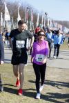 Den Haag 8 maart 2015Katja Schuurman loopt de city pier city loop CPC van 10 km voor haar tv programma. Marco Koers vergezelt haar.