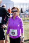 Den Haag 8 maart 2015Katja Schuurman loopt de city pier city loop CPC van 10 km voor haar tv programma. Marco Koers vergezelt haar.