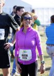 Den Haag 8 maart 2015Katja Schuurman loopt de city pier city loop CPC van 10 km voor haar tv programma. Marco Koers vergezelt haar.