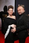 Amsterdam 30 maart 2015
Premiere Bloed zweet en tranen (film over het leven van Andre Hazes) in Tuschinski.
Loek Peters met zijn zwangere vrouw